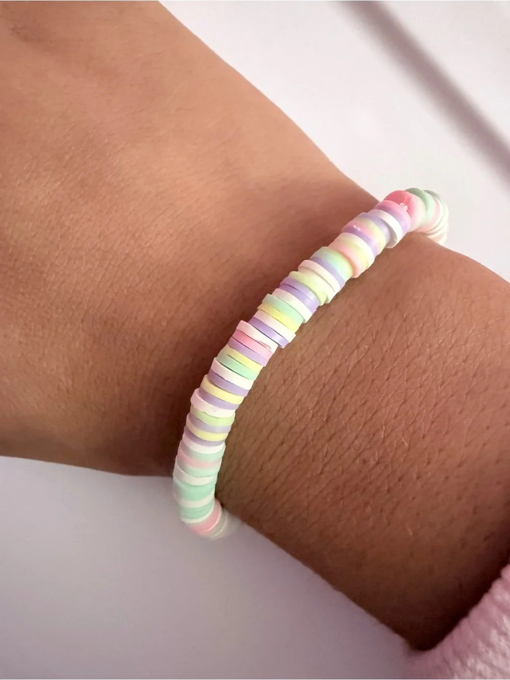 Pastel Multicolor Kids Beaded Stretch Bracelet - Brand